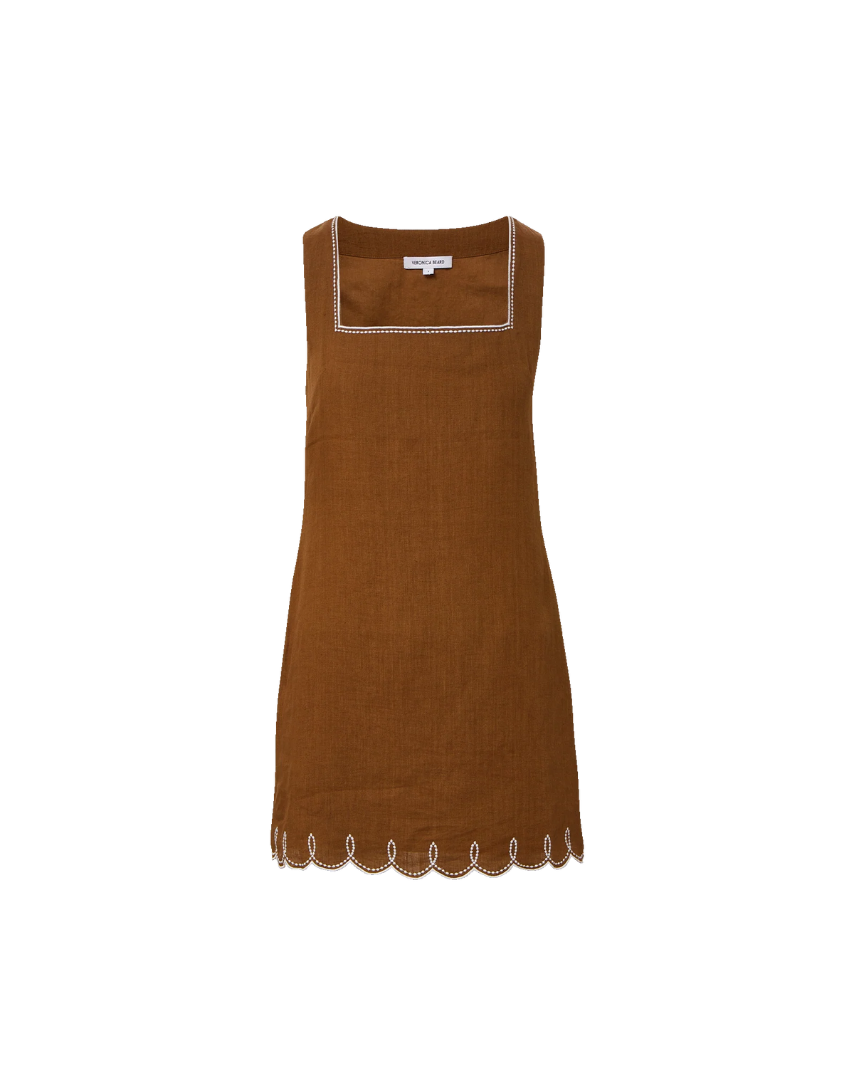 Veronica Beard Shanice Linen Mini Dress in Deep Ochre (Surplus - New)