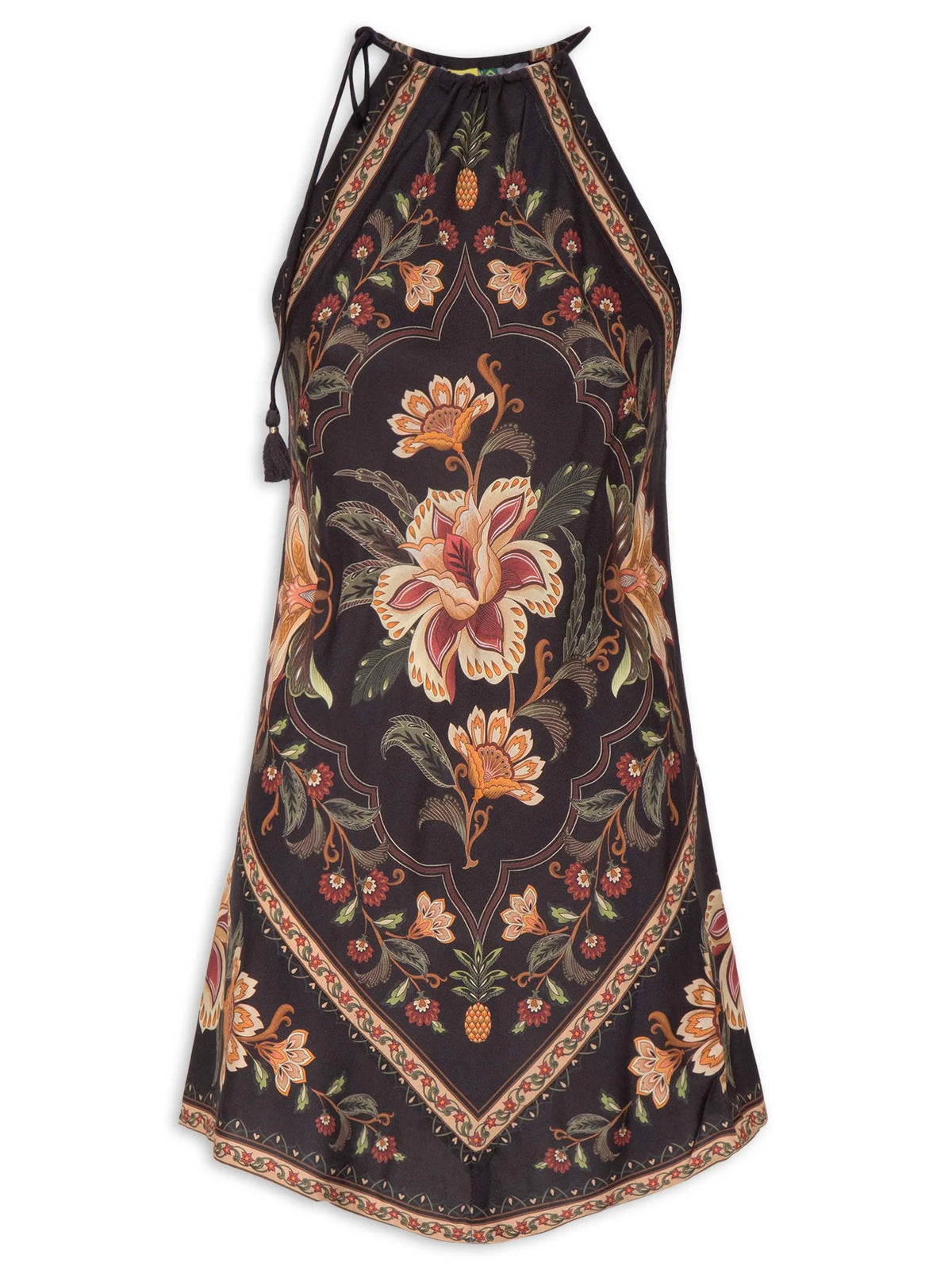 Farm Rio Jardim Majestoso Black Floral Mini Dress (Surplus - New)
