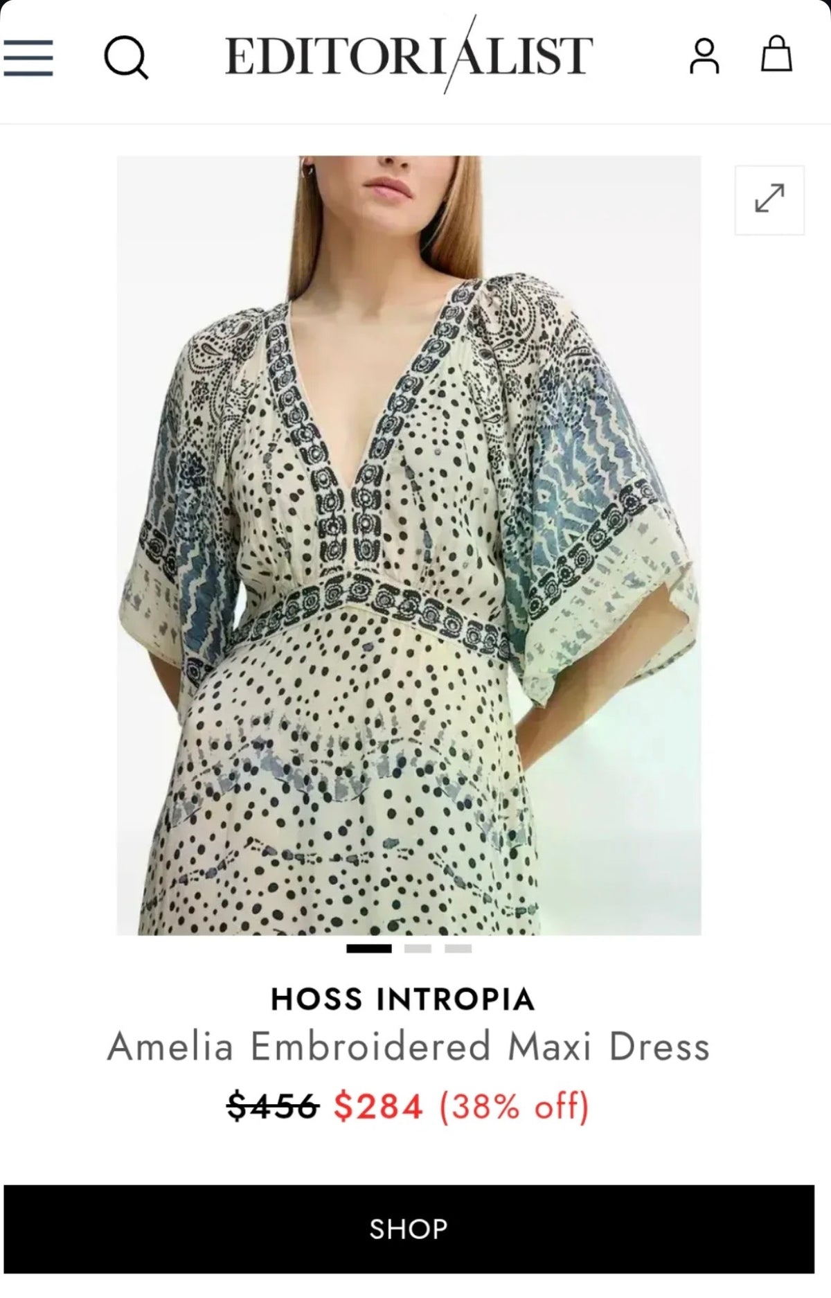Hoss Intropia Amelia Embroidered Maxi Dress (Surplus - New)