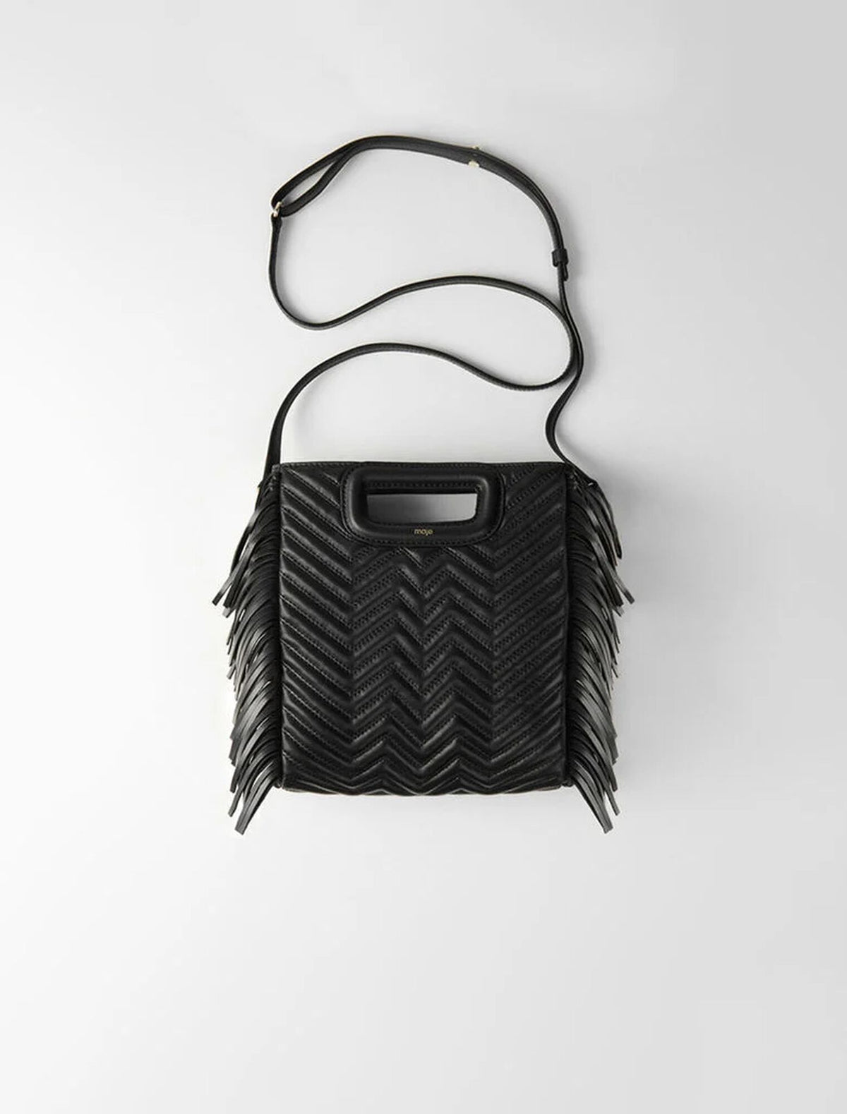 Maje Black Quilted Leather M Bag (Surplus - New)