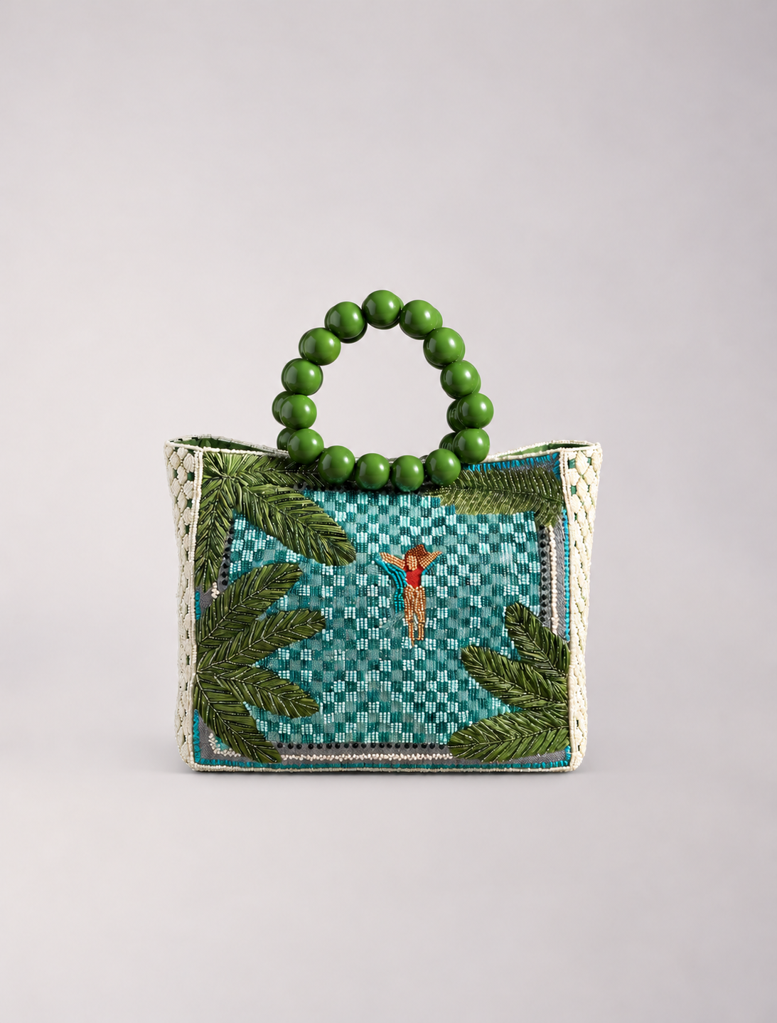 By Anthropologie Wood Bead Bracelet Beaded Bag (Surplus - New)