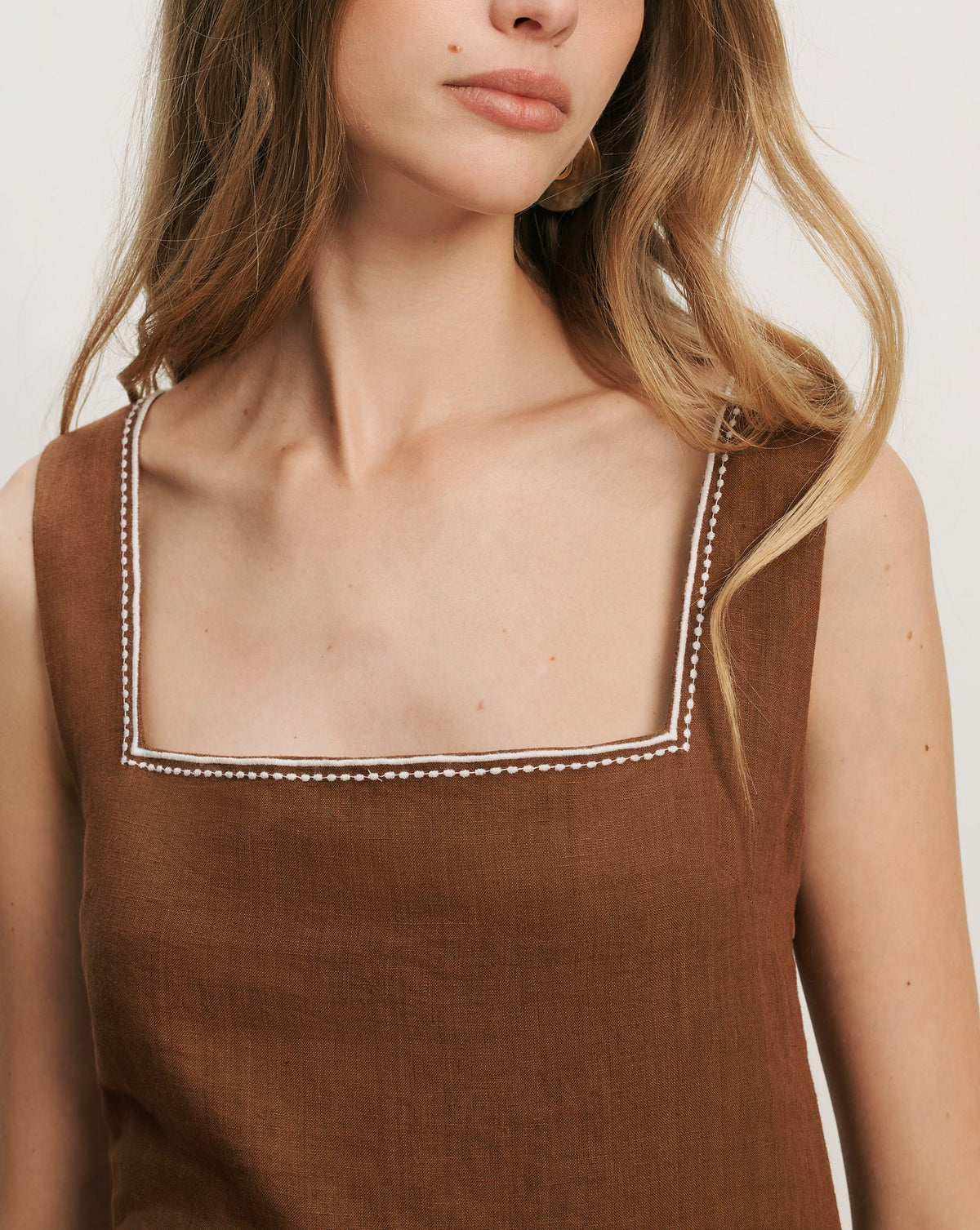Veronica Beard Shanice Linen Mini Dress in Deep Ochre (Surplus - New)