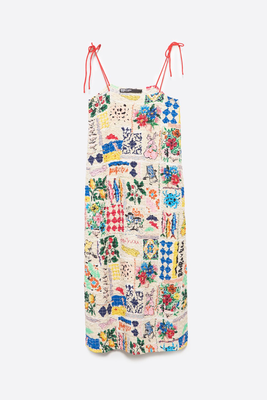 Bimba y Lola Summer Patchwork Ruched Strappy Dress (Surplus - New)