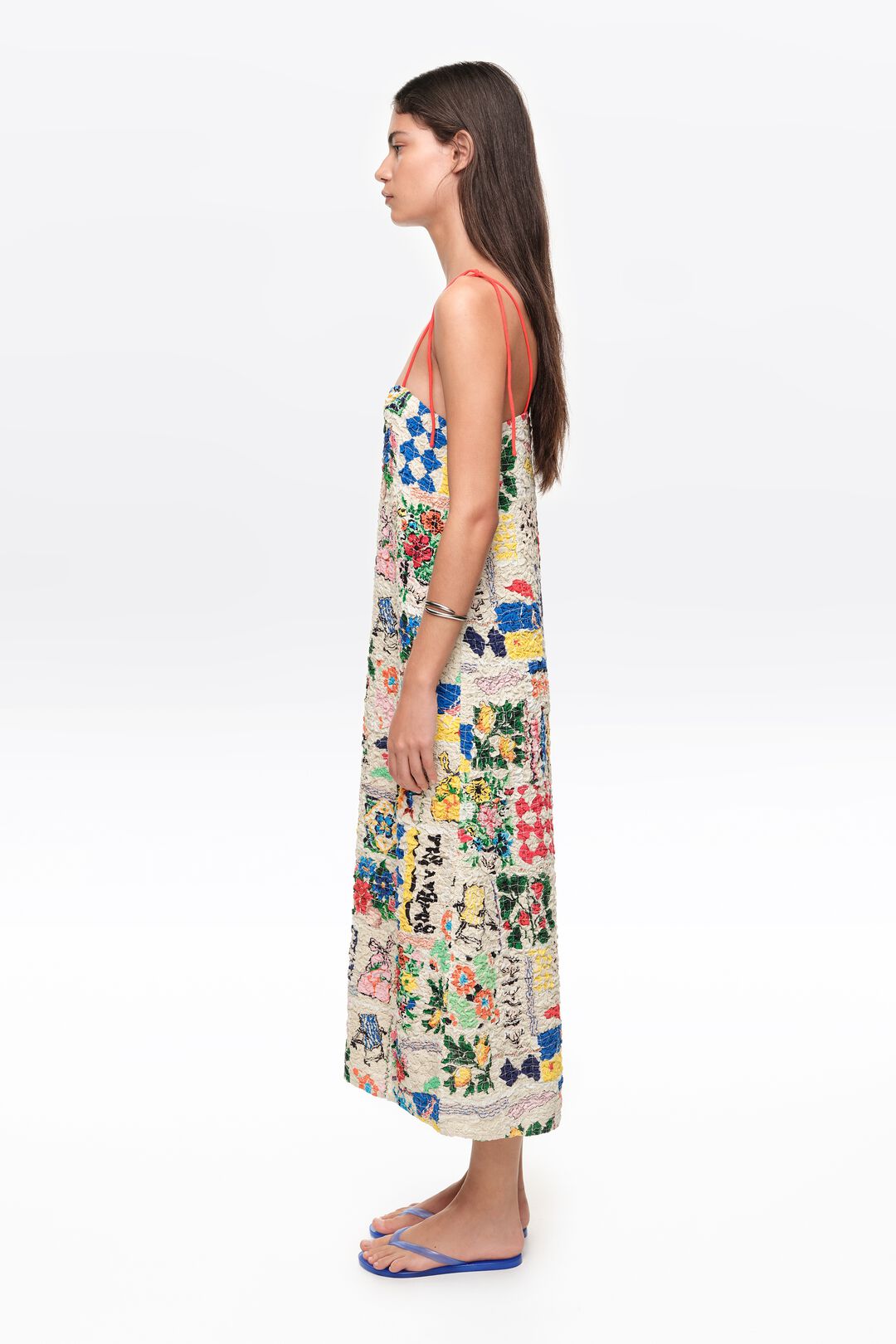 Bimba y Lola Summer Patchwork Ruched Strappy Dress (Surplus - New)