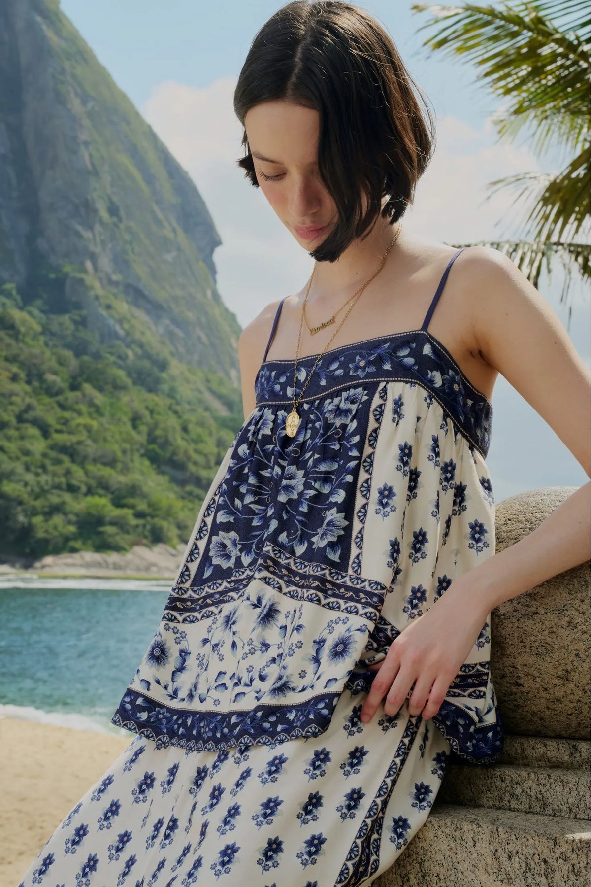 Farm Rio Nara Print Tank Top & Straight-Leg Pants Set (Surplus - New)