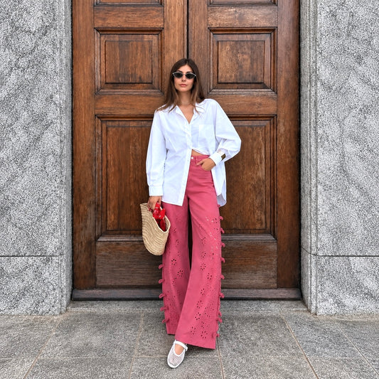Renatta&Go Pink Wide-Leg Pants (Surplus - New)