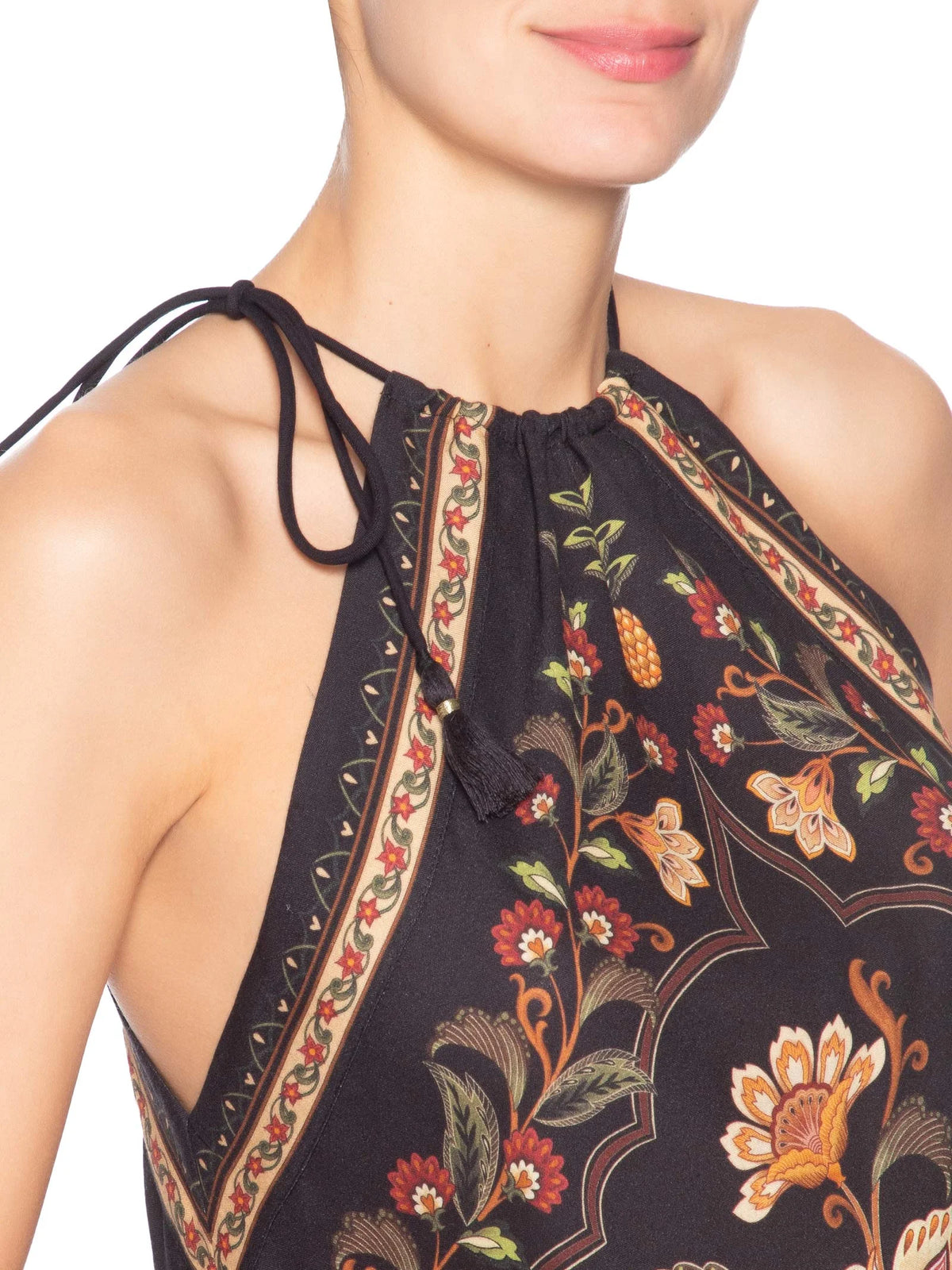 Farm Rio Jardim Majestoso Black Floral Mini Dress (Surplus - New)