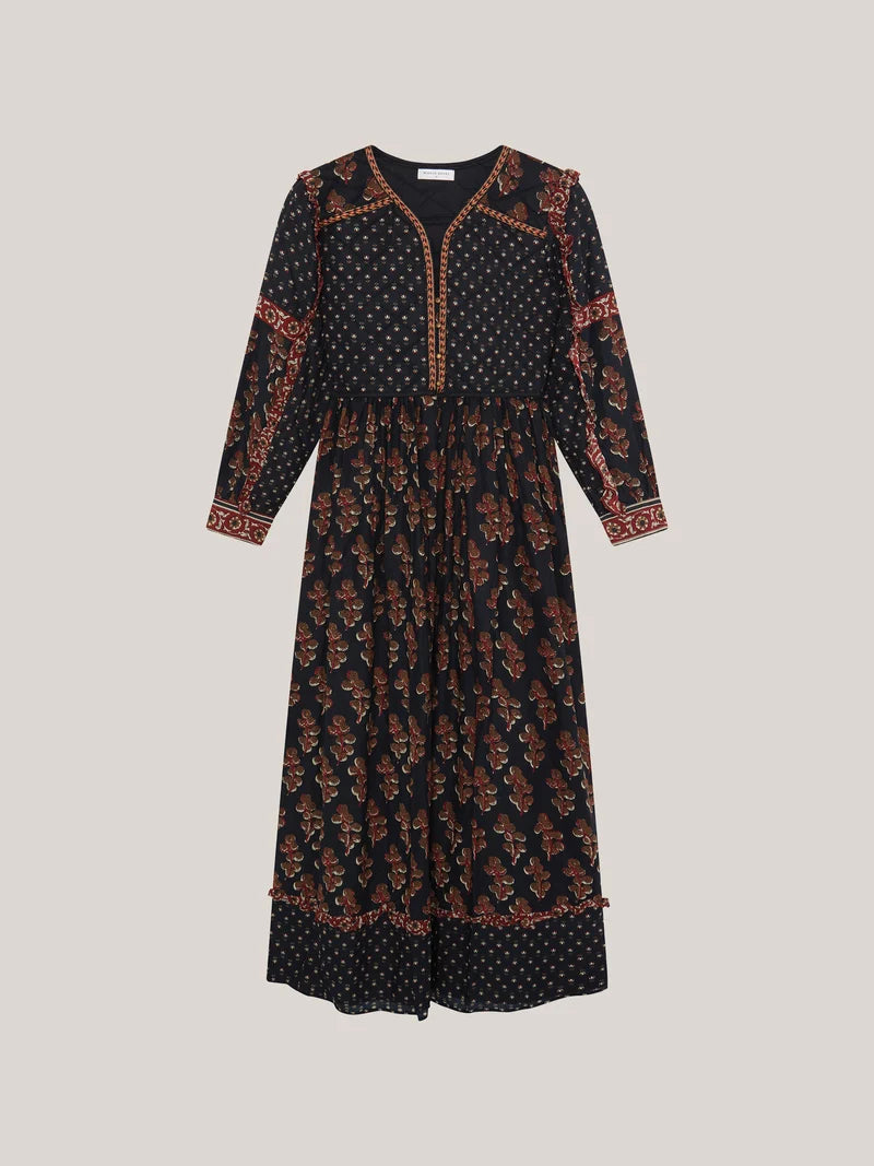Maison Hotel Lily Dress in Black Coffee (Surplus - New)