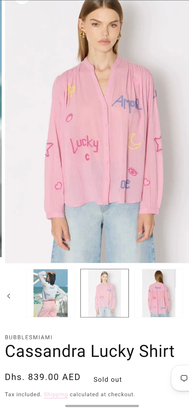 Berenice Cassandra Lucky Shirt in Pink (Surplus - New)