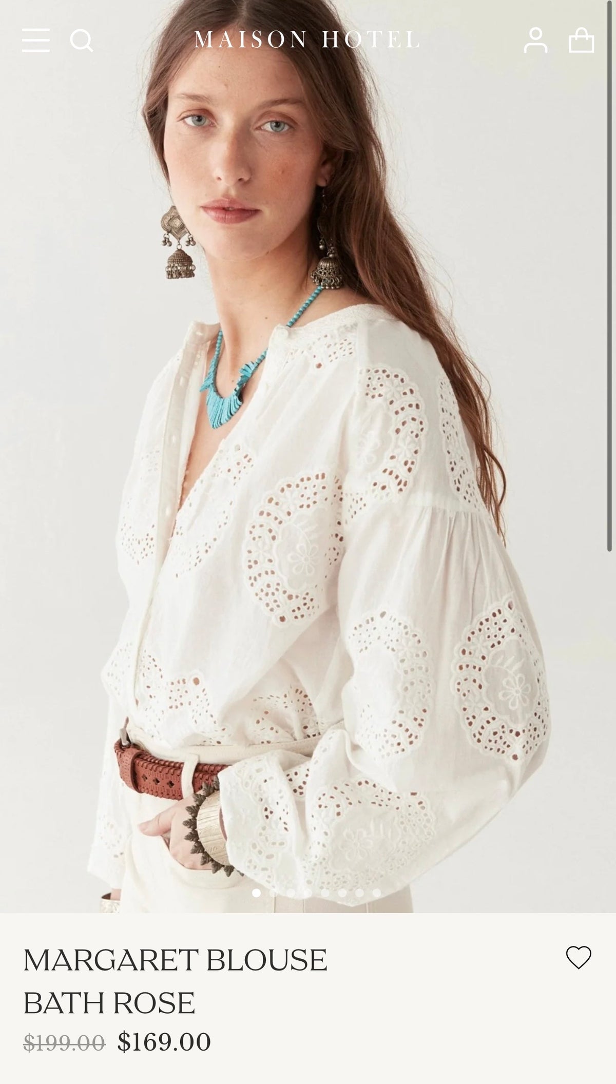 Maison Hotel Margaret Blouse in Bath Rose (Surplus - New)