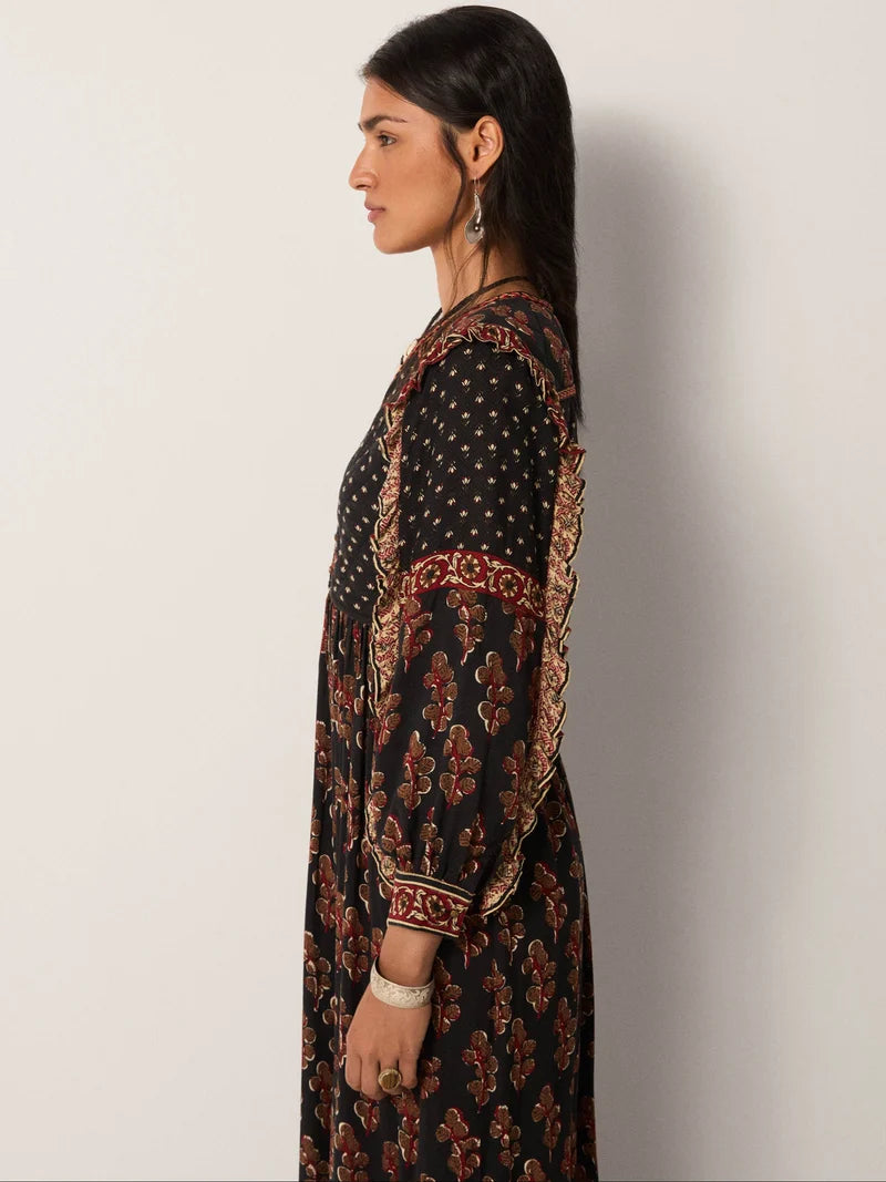Maison Hotel Lily Dress in Black Coffee (Surplus - New)
