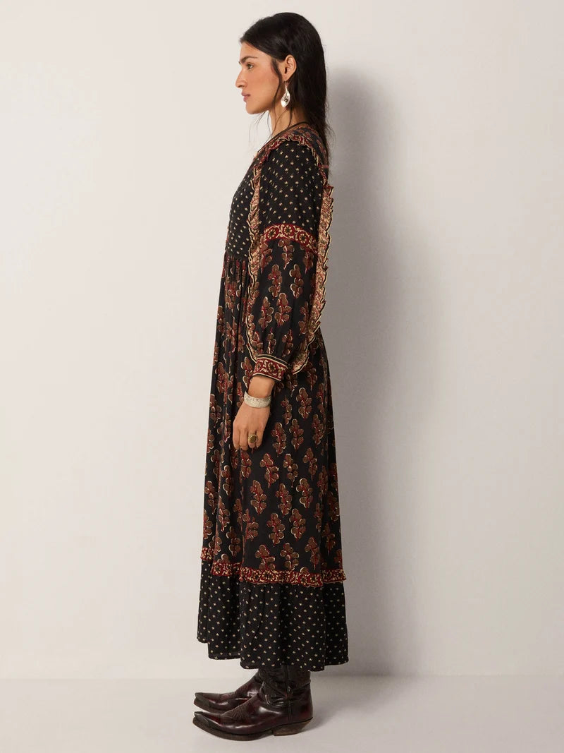 Maison Hotel Lily Dress in Black Coffee (Surplus - New)