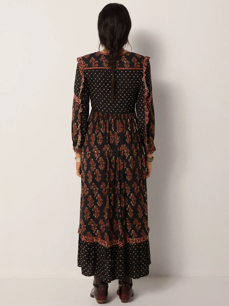 Maison Hotel Lily Dress in Black Coffee (Surplus - New)