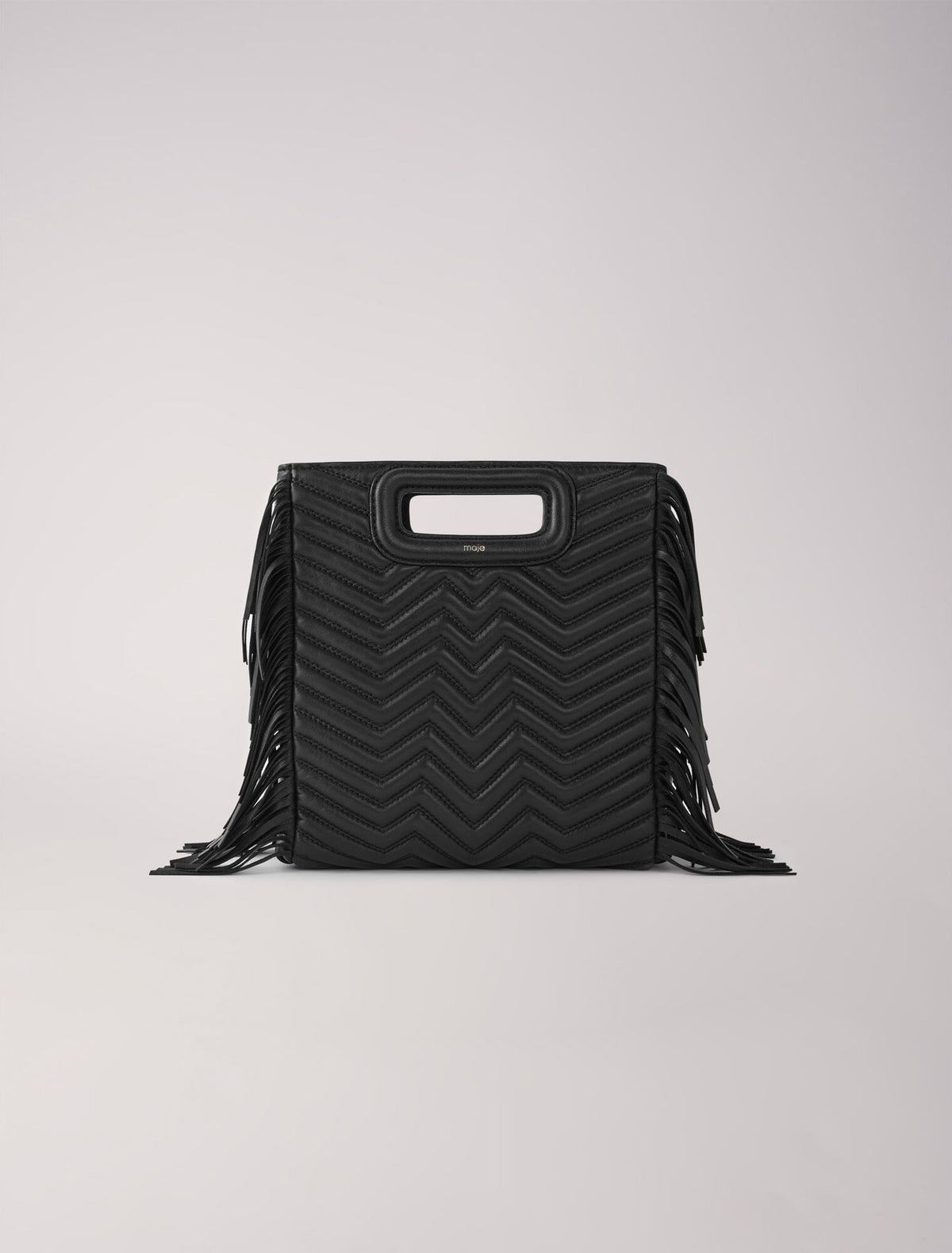 Maje Black Quilted Leather M Bag (Surplus - New)