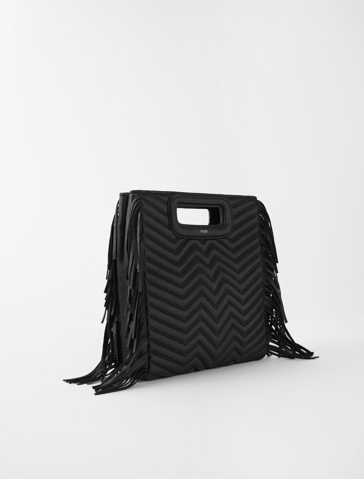 Maje Black Quilted Leather M Bag (Surplus - New)