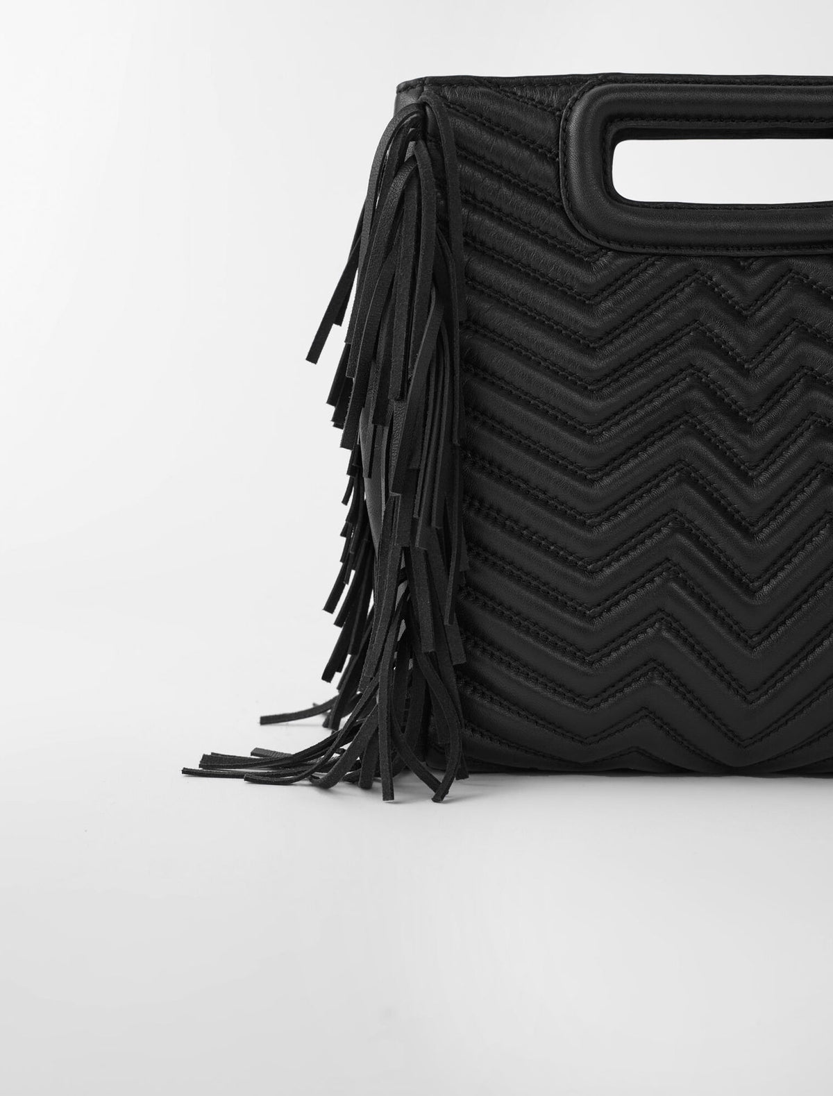Maje Black Quilted Leather M Bag (Surplus - New)