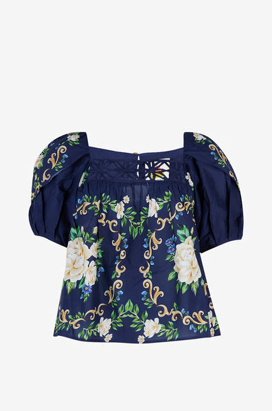 Farm Rio Flower Tapestry Yoke Blouse (Surplus - New)