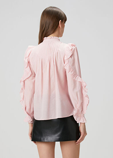 Zadig&Voltaire Timmy Light Pink Ruffle Detailed Shirt (Surplus - New)