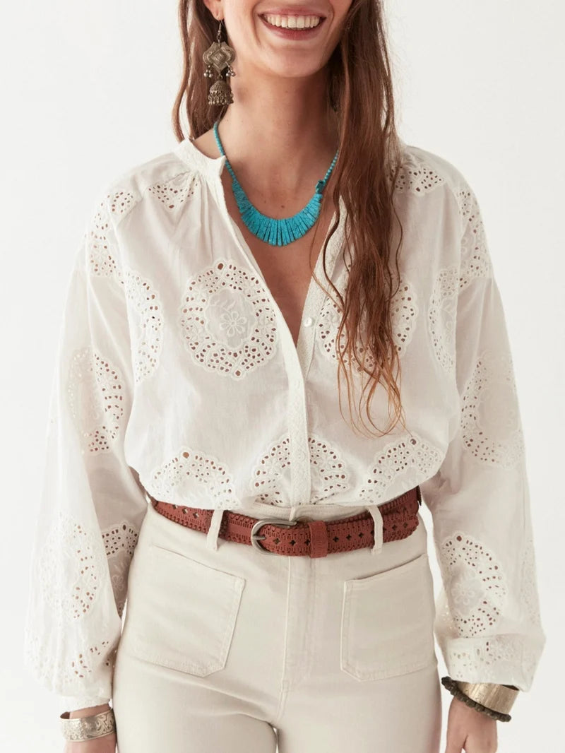 Maison Hotel Margaret Blouse in Bath Rose (Surplus - New)