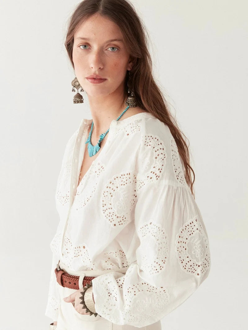 Maison Hotel Margaret Blouse in Bath Rose (Surplus - New)