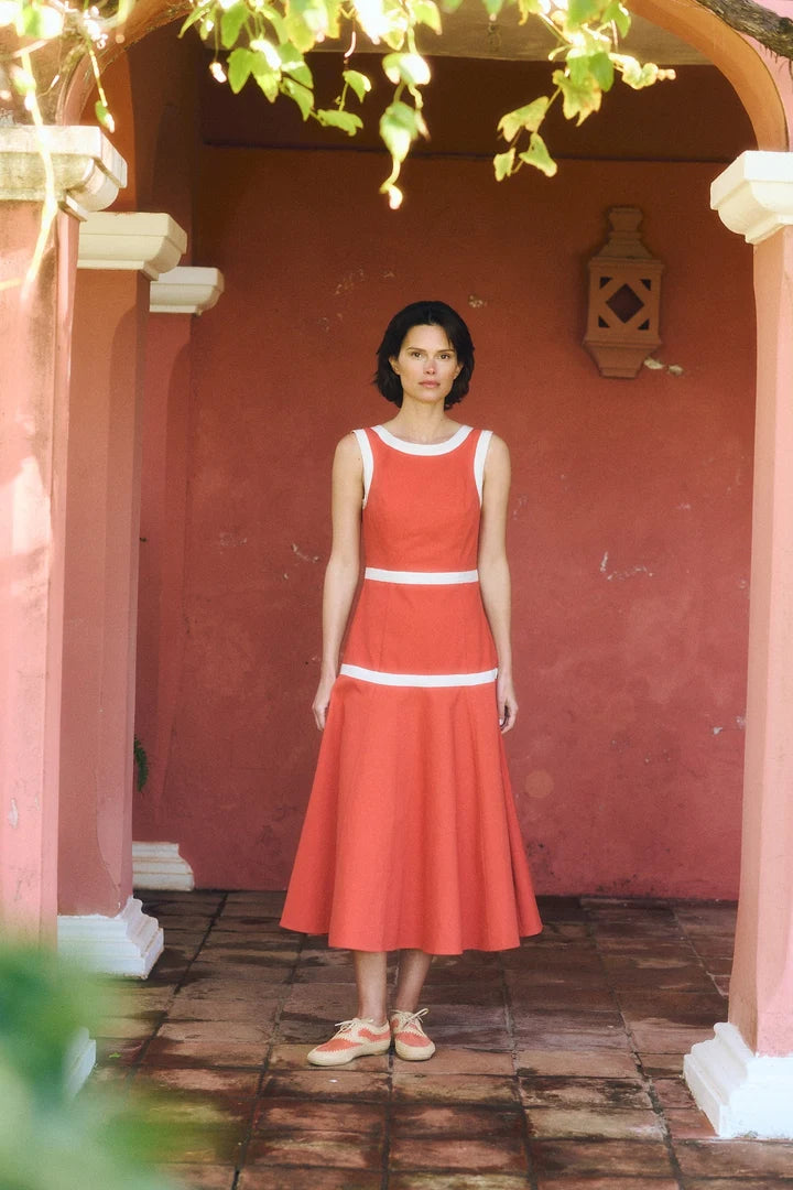 Maria de la Orden Rafaela Dress in Orange (Surplus - New)