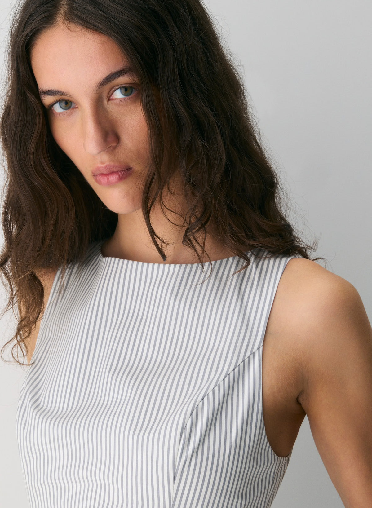 Aritzia Wilfred Tina Poplin Dress – Striped Cotton Maxi Dress (Surplus - New)