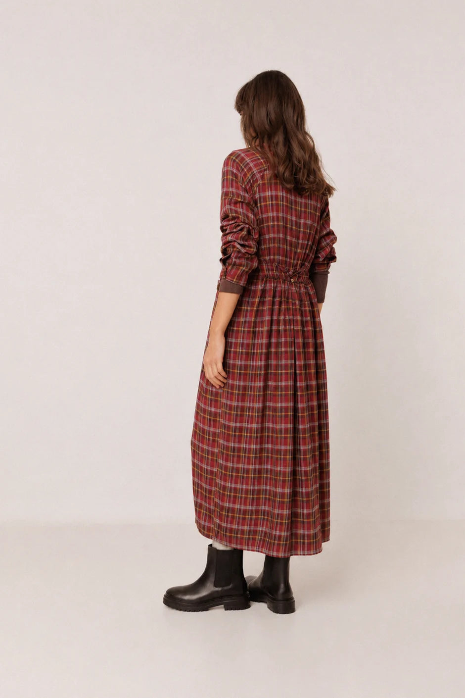 Indi&Cold Multicolor Checkered Long Dress (Surplus - New)
