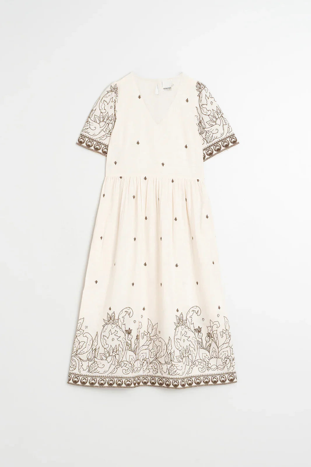 Indi&Cold Long Cotton-Blend V-Neck Dress (Surplus - New)
