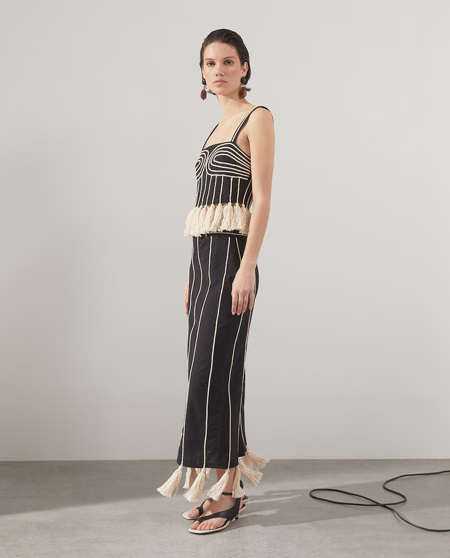 Sfera Cotton-Linen Rope & Tassel Two-Piece Set (Surplus - New)